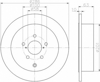 HELLA PAGID 8dd355116421 -  Тормозной диск